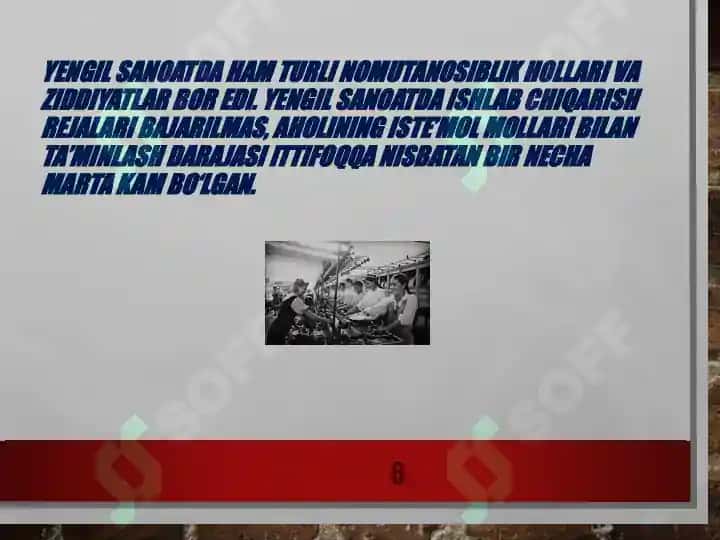 O‘zbekistonda sanoatning bir tomonlama rivojlanishi 6