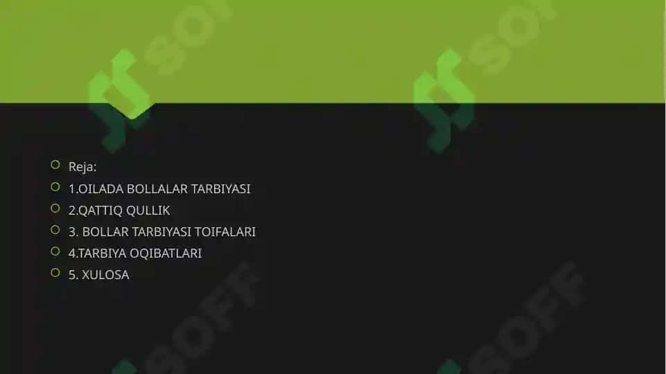 OILADA BOLLARNING TARBIYASI. TOIFALARI VA OQIBATLARI 2