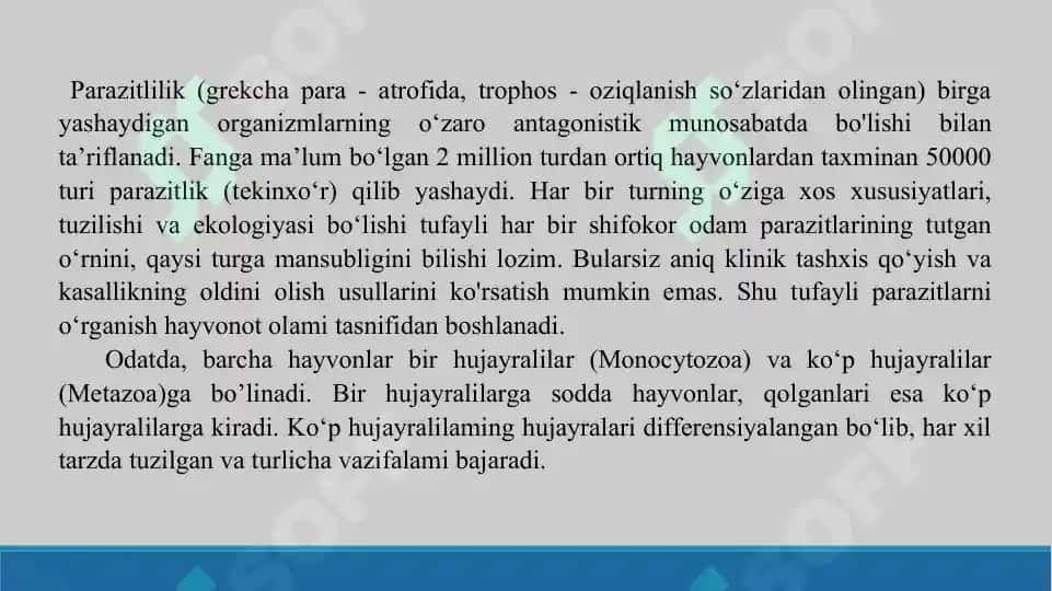 Tibbiyot parazitologiyasi.  Tibbiyot protozoologiyasi. Taqdimot 14 sahifa. 3
