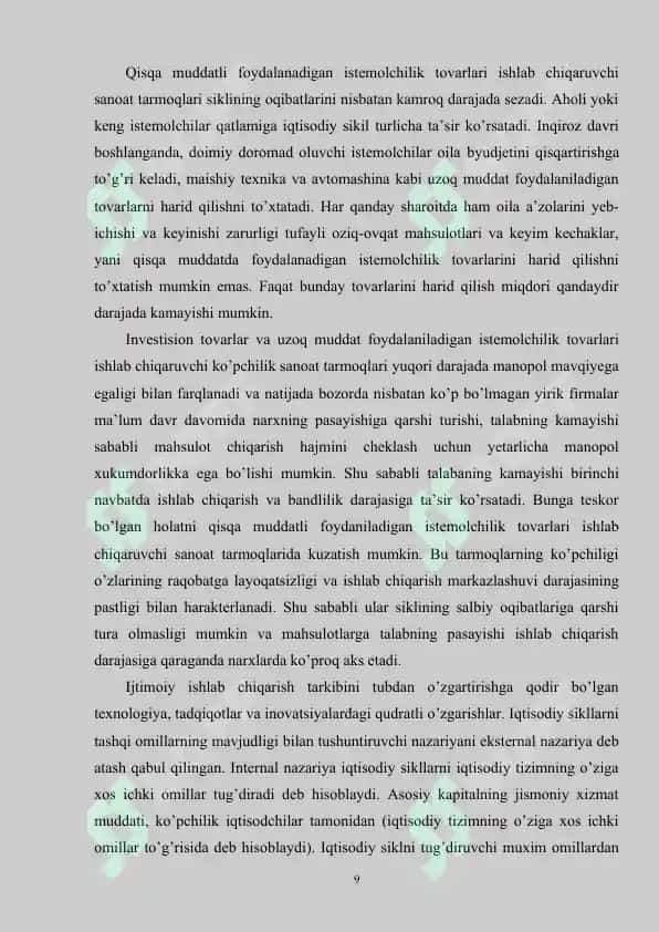 Iqtisodiy Inqiroz 8