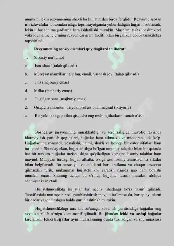 Sohaviy xizmat yozishmalari 7