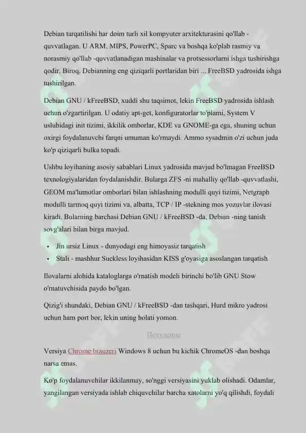 LINUX YADROSINI TARQATISHNING AFZALLIKLARI VA KAMCHILIKLARI 8