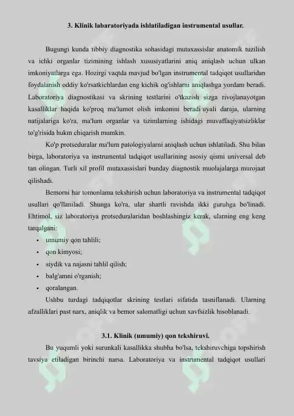 Klinik labaratoriyada ishlatiladigan instrumental usullar. Referat 18 bet. 6