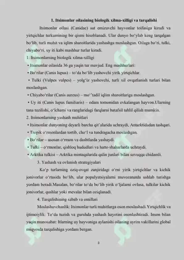 Itsimonlar oilasi 3
