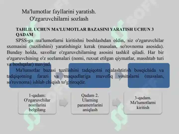 SPSS dasturi 8