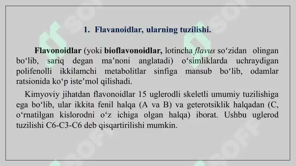 Tarkibida flavonoidlar saqlagan preparatlar va ularning turlari. 9 sahifa. 2