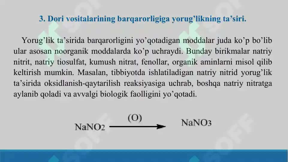 Dori vositalarining barqarorligini o’rganishning umumiy tamoyillari. Taqdimot 21 bet 5