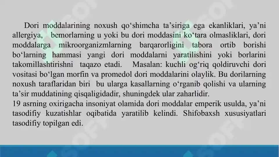 Yangi dorilarni ishlab chiqarish va tadqiq qilish. Taqdimot 12 bet. 4