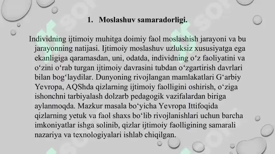 17. Moslashuv samaradorligi. Kasalliklarning ekologik jihatlari. Taqdimot 10 bet. 3