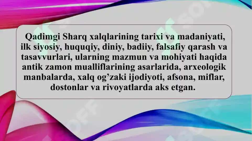 Falsafiy taraqqiyoti bosqichlari  sharq falsafasi 6