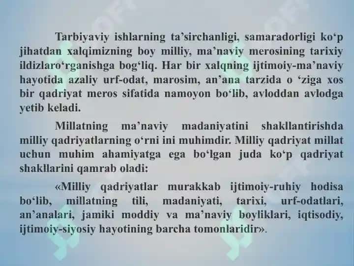 MILLIY URF-ODATLAR, AN’ANALAR, BAYRAMLARNING MAZMUN MOHIYATI VA TARBIYAVIY AHAMIYATI 3