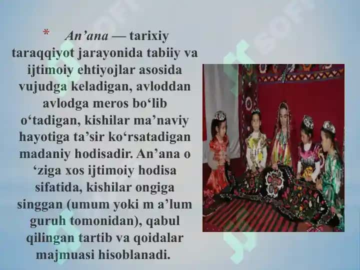 MILLIY URF-ODATLAR, AN’ANALAR, BAYRAMLARNING MAZMUN MOHIYATI VA TARBIYAVIY AHAMIYATI 8