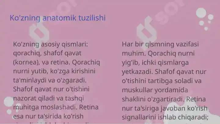 Ko'z fiziologiyasi 5