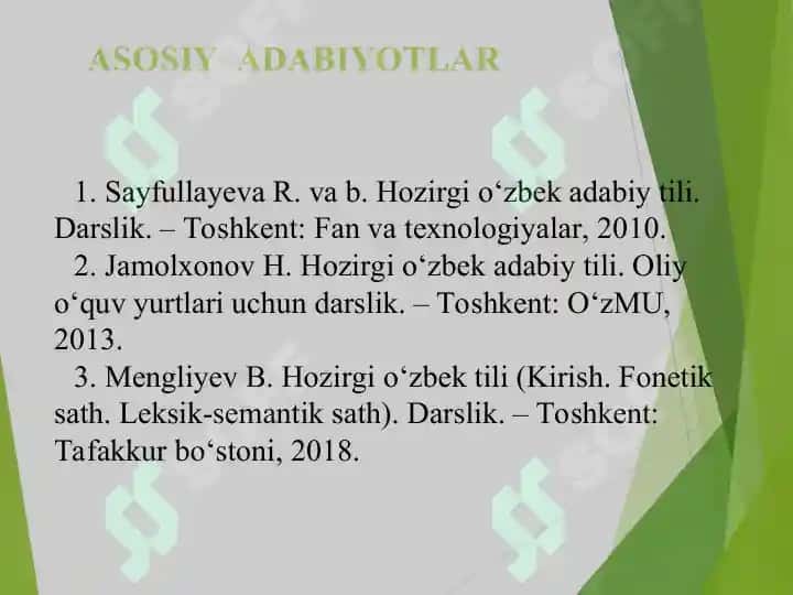 Hozirgi O‘zbek Adabiy Tili 2