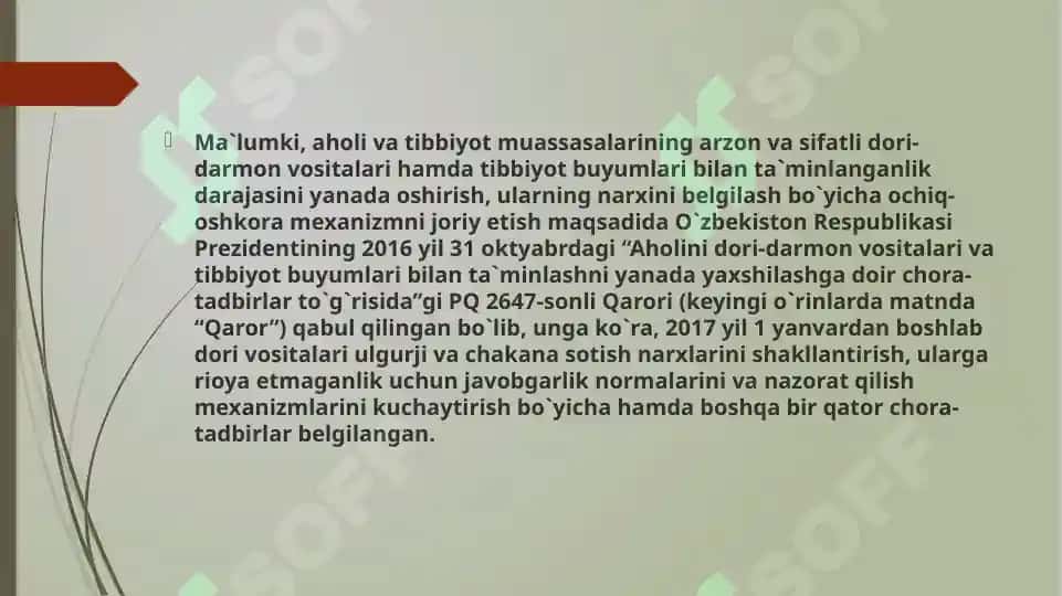 Dorixona sanitariya qoidalari 2