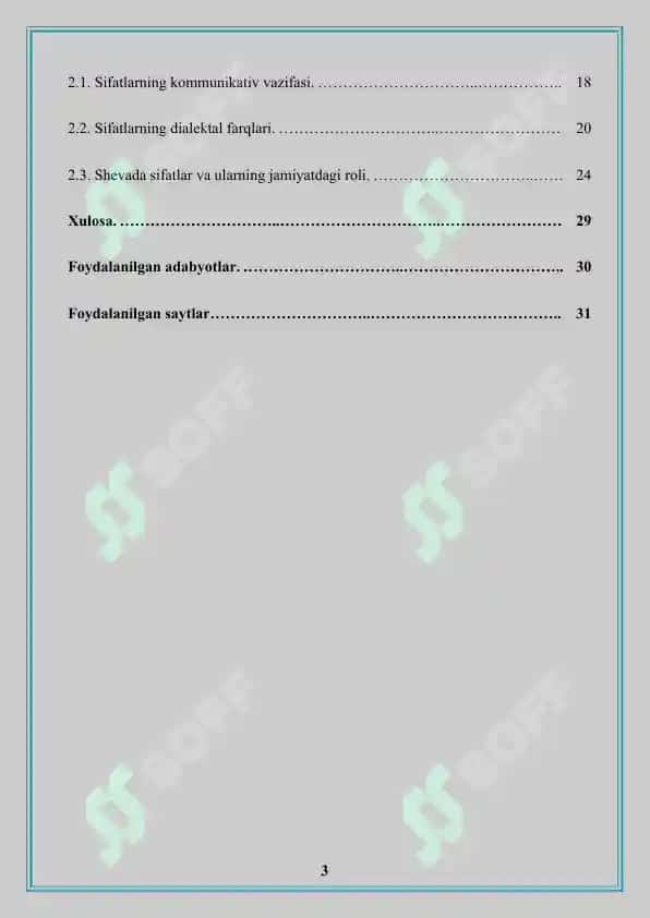 O‘zbek shevalarida sifat va uning yasalishi 3