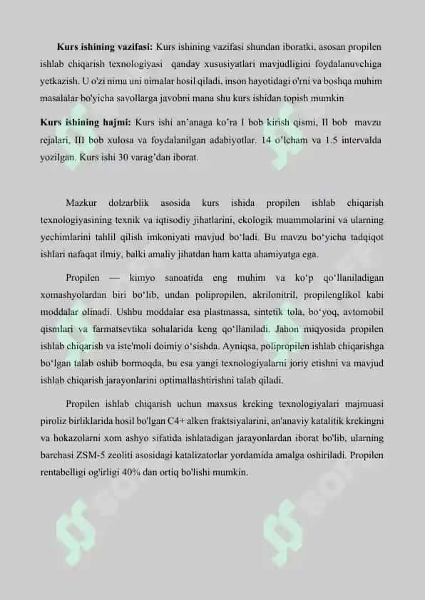 PROPİLEN İSHLAB CHİQARİSH TEXNOLOGİYASİ 5