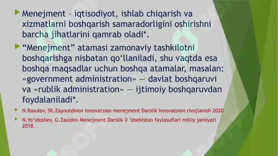 Menejmentning nazariy asoslari 3