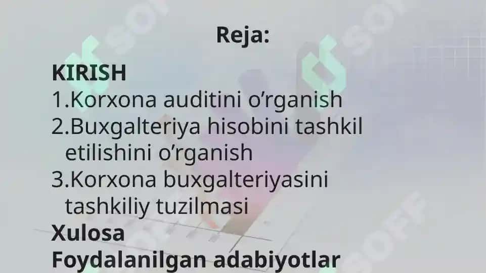Auditorlik tekshiruvi jarayonida ichki nazorat tizimini o’rganish hamda baholash 2