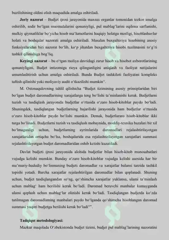 Byudjet tashkilotlarida byudjetdan tashqari mablag’lar bo’yicha 4