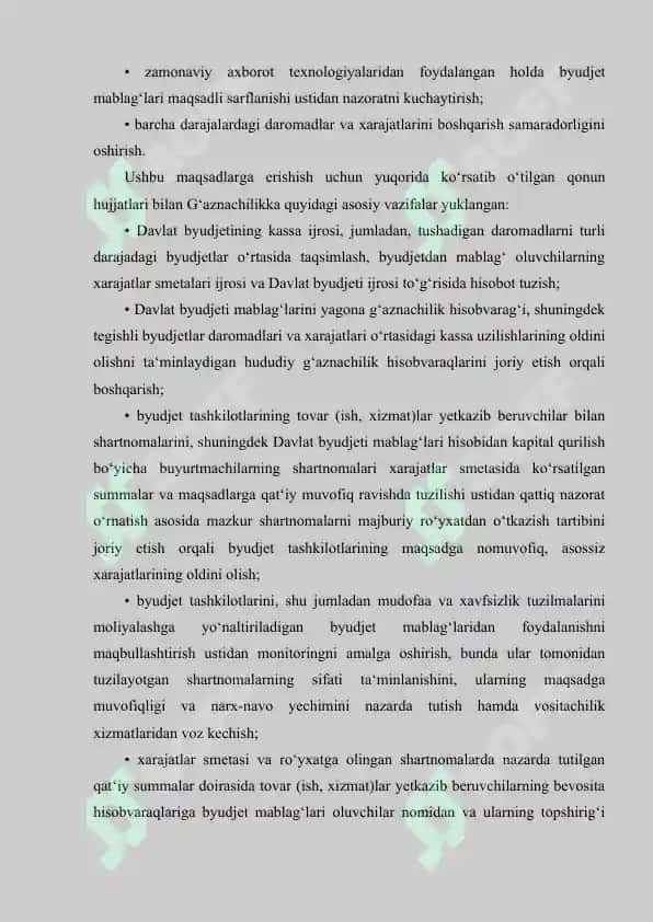 Davlat budjeti ijrosini tashkil etish 3