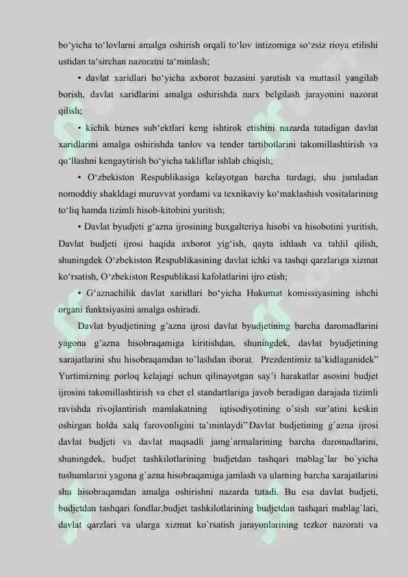 Davlat budjeti ijrosini tashkil etish 4
