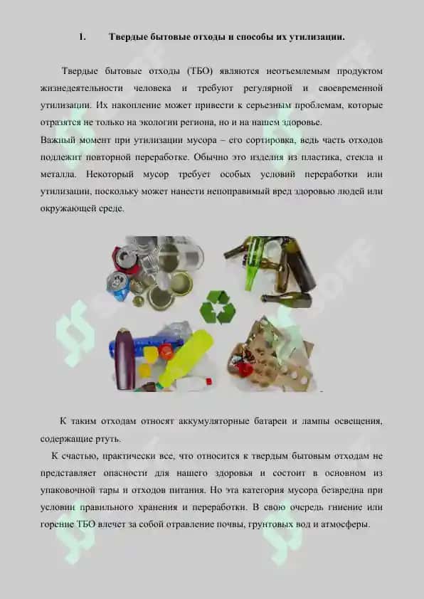 Твердые бытовые отходы, проблемы их переработки и утилизации. Реферат 6 лист. 2
