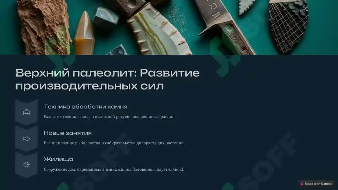 Этапы формирования человека и первобытнообщинного строя в Средней Азии 4