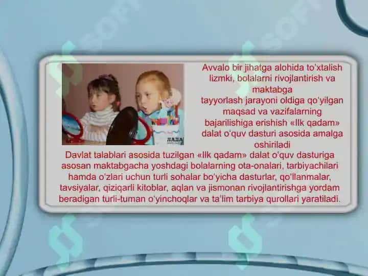 O'zbekiston respublikasining ilk va maktabgacha yoshdagi bolalar 4