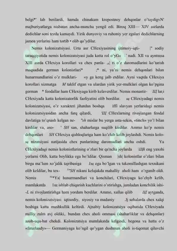 XII—XV asrlarda Chexiya.Guschilarning urushlari 3