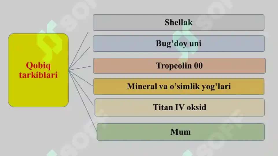 8.2. Qobiqli tabletkalar nomenklaturasi va qobiq tarkiblari. Klaster, 2 ta. 2