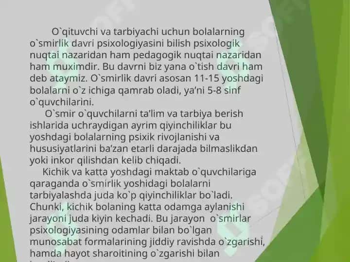 O`SMIRLIK DAVRINING PSIXOLOGIK XUsUSIYATLARI 4