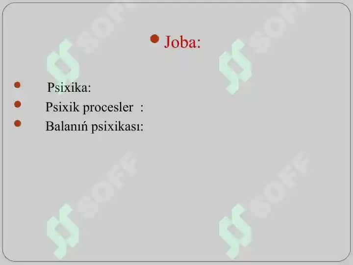 Psixik procesler hám miydiń óz ara baylanıslılıǵı. 2
