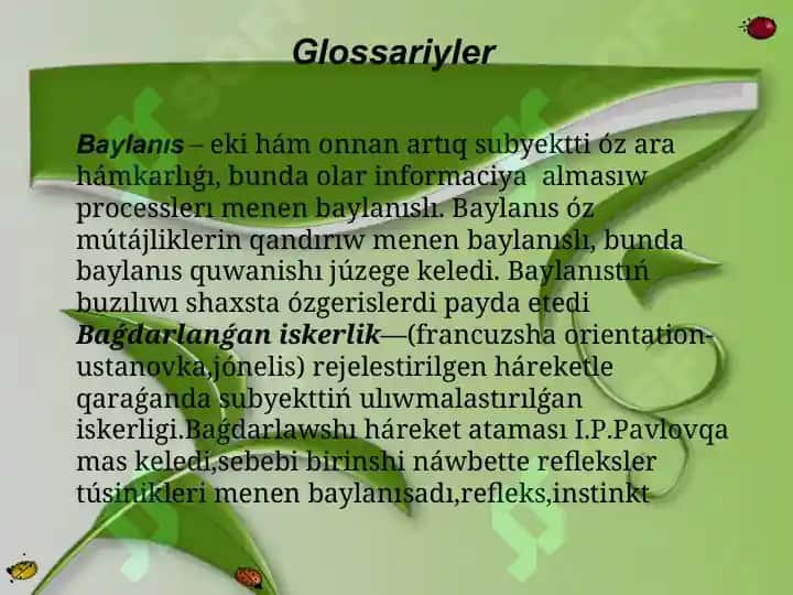 Haywanlar psixikalıq xizmetinin’ ulıwmalıq ta’repi 3
