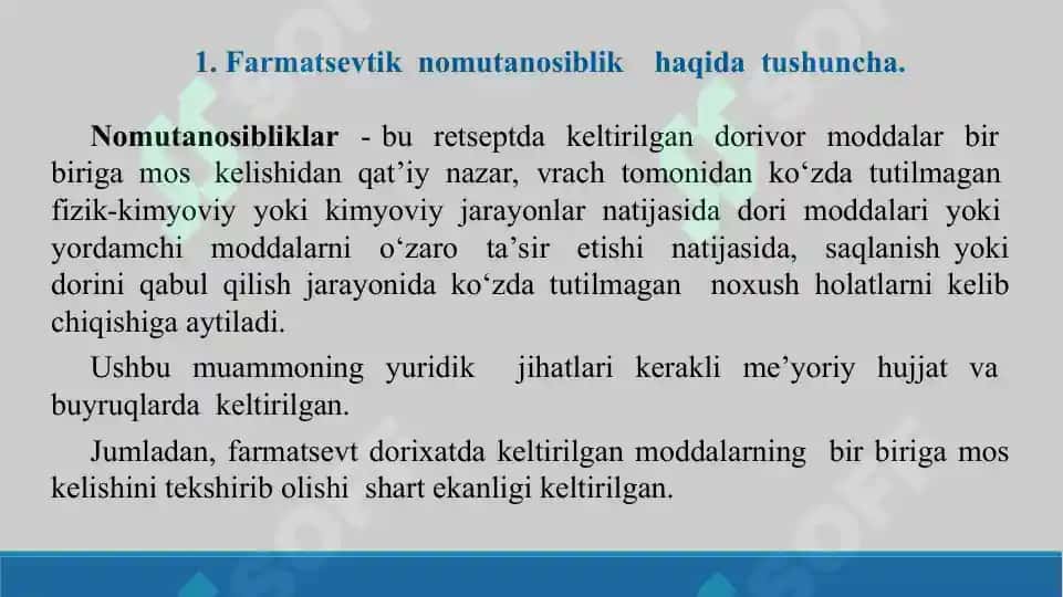 14. Farmatsevtik  nomutanosiblik. Taqdimot 15 bet. 3