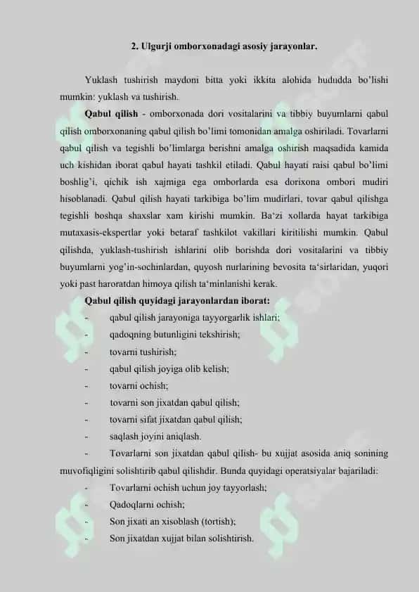 7. Farmatsevtik ombor. Referat 6 bet. 3