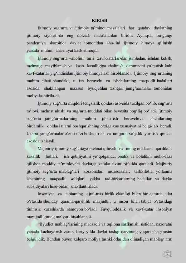 IJTİMOİY SUG‘URTANING MAZMUN-MOHIYATI VA MOLIYAVIY MANBALARI 2