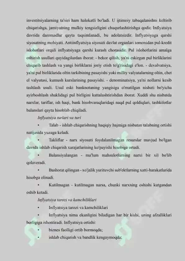 Inflyatsiya va uni bartaraf etishda xorijiy davlatlar tajribasi 3