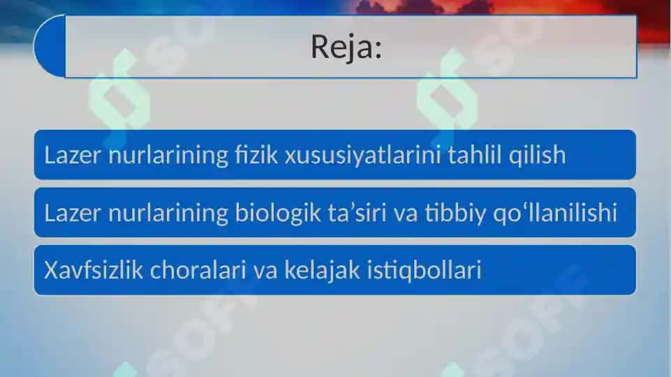 Lazer nurlarining fizik-biologik ta’siri 2