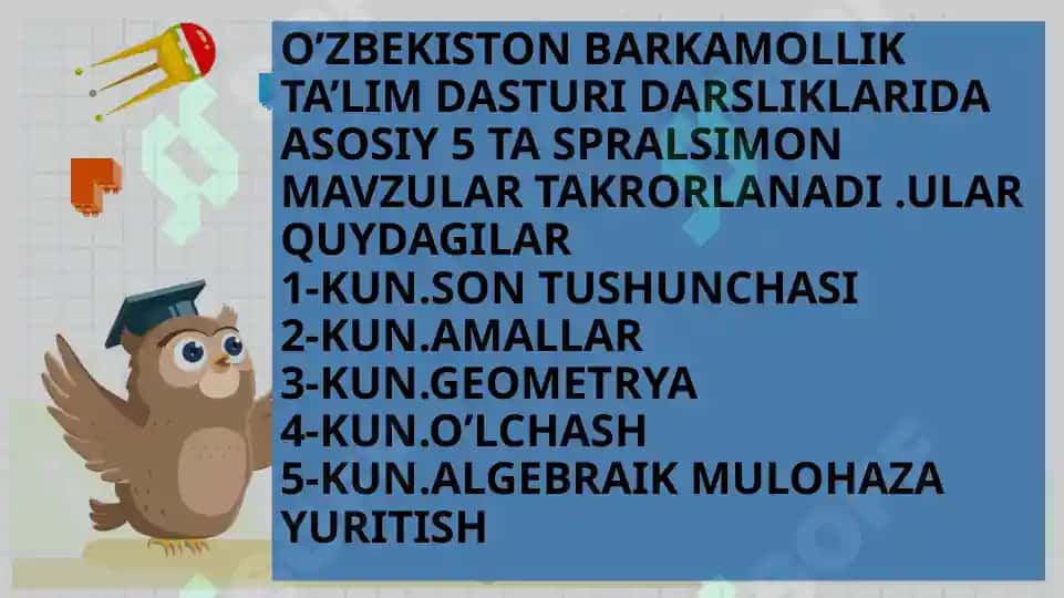 Geometrik materiallarni o’rgatish metodikasi 6