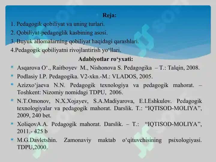 Pedagogik qobiliyat va uning turlari 2