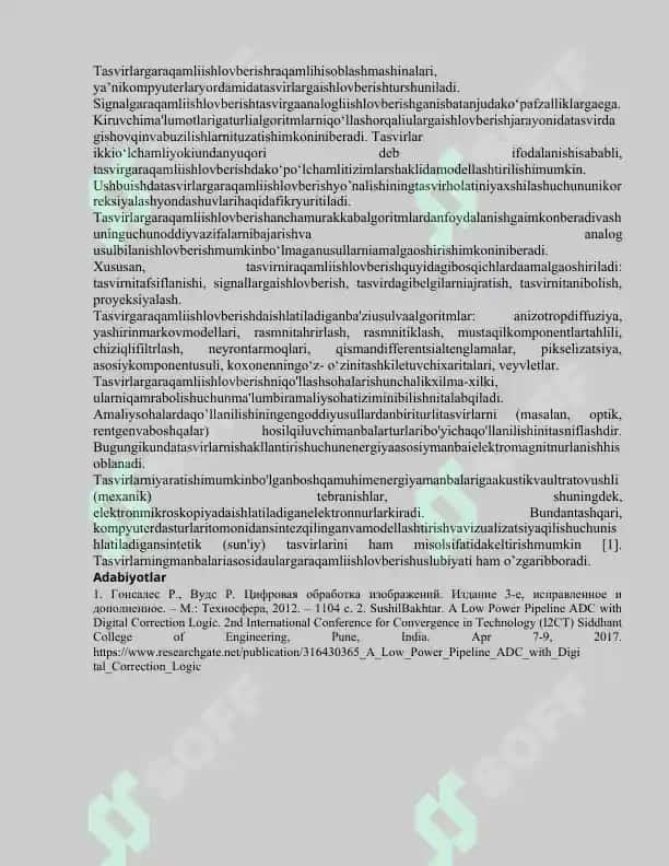 TASVIRLARNI RAQAMLI KORREKSIYALASH 2