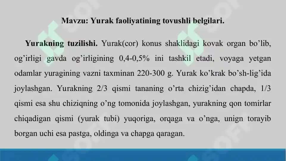 4. Yurak faoliyatining tovushli belgilari. Taqdimot, 12 bet. 2