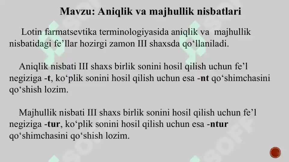 2. Aniqlik va majhullik nisbatlari. Taqdimot 10 bet. 2