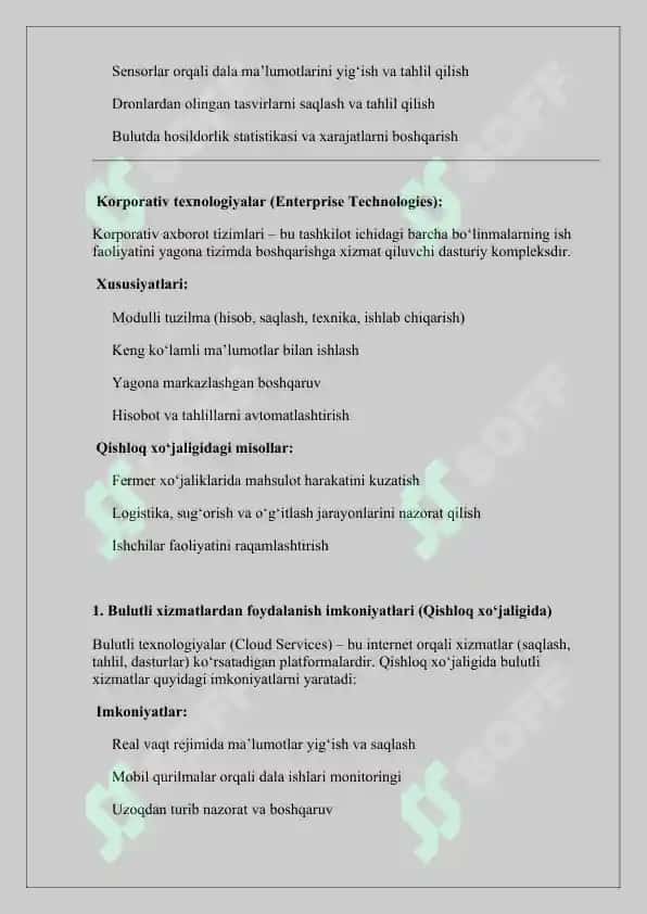 Bulutli va korporativ texnologiyalar 2