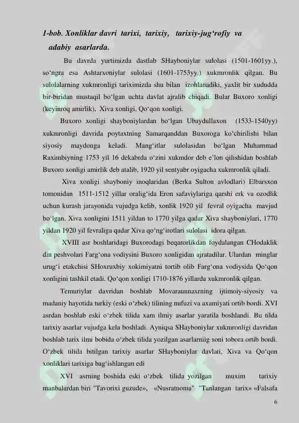 O‘zbek xonliklari tarixiga doir fors-tojik tilidagi manbalar 6