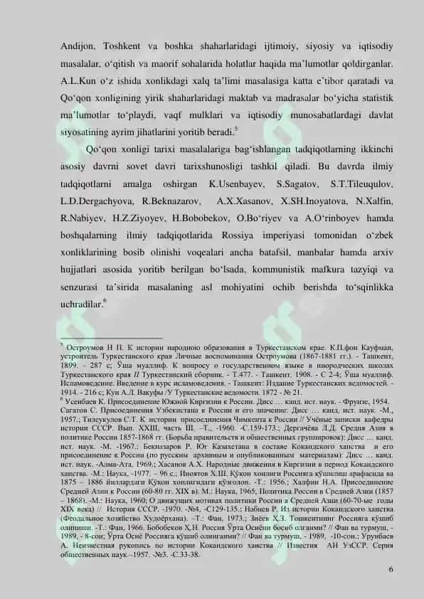 QО„QON XONLIGI SIYOSIY TARIXINING MUSTAQILLIK DAVRI TARIXSHUNOSLIGI 6