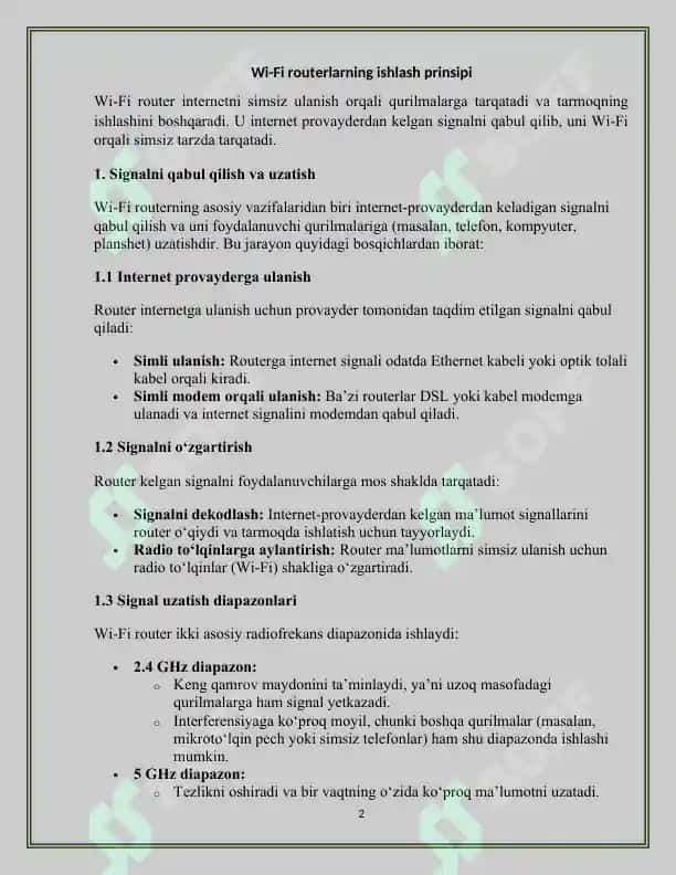 Wi-Fi routerlarning ishlash prinsipi, uni sozlash, FTTx va GPON modemlarining farqlari 2