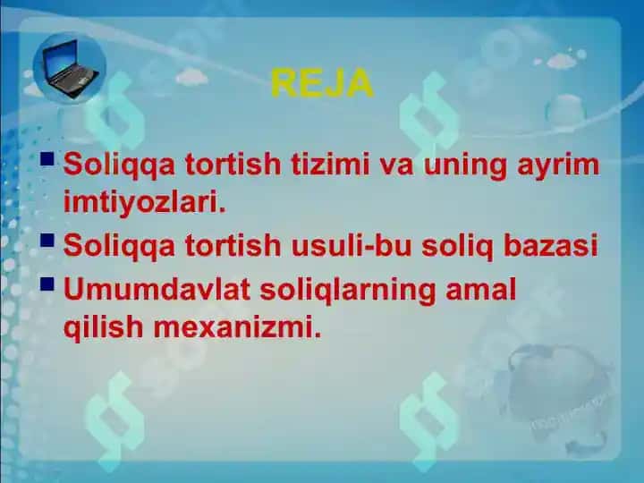 O‘zbekiston Respublikasida umumdavlat soliqlarining amal qilish mexanizmi 2