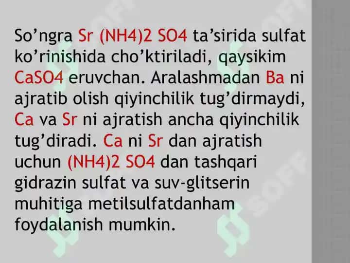 Kalsiy hamda uning birikmalarining kimyoviy va fizik- kimyoviy analizi 4